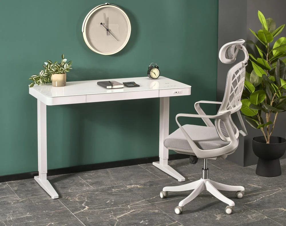 childrens-room-computer-tables-electric-height-adjustable-table-b52-white